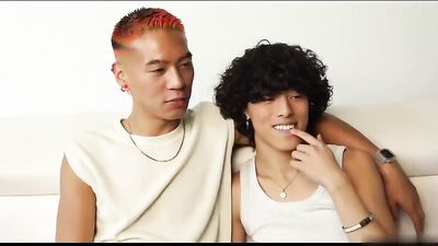 Curly Haired Cuties Interracial Oral Adventure: Asian Twink Invasion!