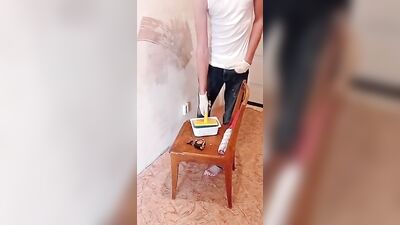 Golden Hard Hat: The Ultimate Builder Cock Tease!