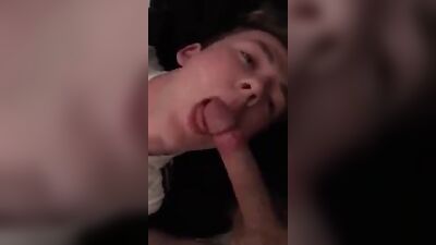 Twink with Big Dick Cums on His Young Hungry Friends Face - Gay Facial Oral Sex Fun Porn