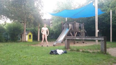 Stripping in the public park