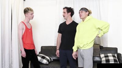 Blonde Boy Banged by Two Friends - Gay Porn Tagged Blond and Bareback
