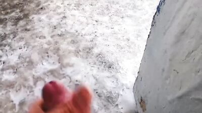 Gay teen wanks in public bus station - Public Outside