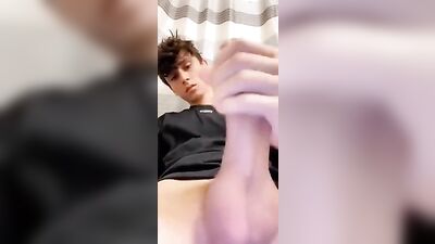 Young Twink Cutie Webcam Cock-Jerks Till He Cums!,