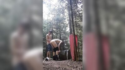 Outdoor Twink Fuck Fest with Mature Guy!