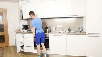 Step-Dads Lustful Cum Shots with Son