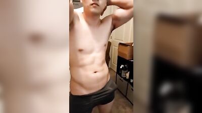 Straight korean guy with good size cock (no cum)