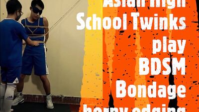 Asian High School Twinks play BDSM Bondage horny edging