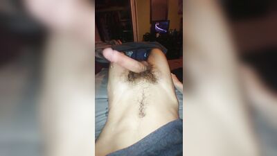 Big Hairy Cock Eruption: Manual Handjob Boys Porn!