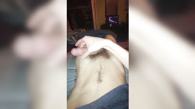 Big Hairy Cock Eruption: Manual Handjob Boys Porn!