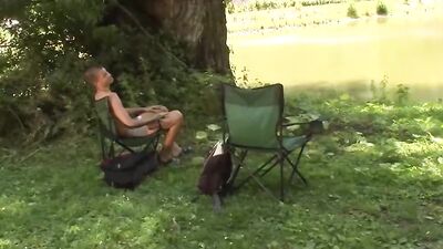 Outdoor Bareback Cum Shots - Two Trim And Tan Boys Fuck Gay Porn!