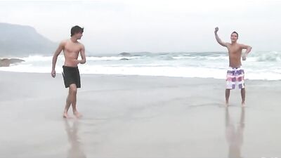 Tanned Bareback Threesome Gay Porn Video: Cum Shots and Oral Delights