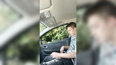 Gay Porn Hot Boy Car Wank - Explosive Cumshot Action in the Streets!