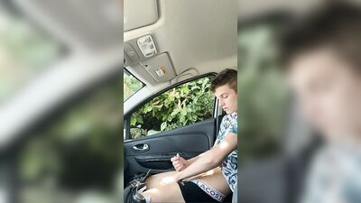 Gay Porn Hot Boy Car Wank - Explosive Cumshot Action in the Streets!
