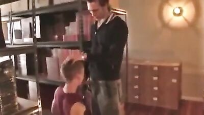 Warehouse Bareback Action Cum Shots