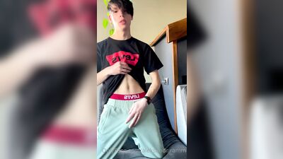 Sexy 19yo Boy Strips and Jerks Gay Porn - Smooth Solo!