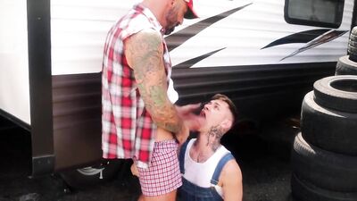 Gay Porn Videos - Tattooed Twink Fucks Ex-Convict Neighbour After Prison Release