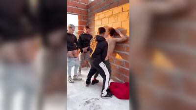 Scally lads fucks bareback boys ass