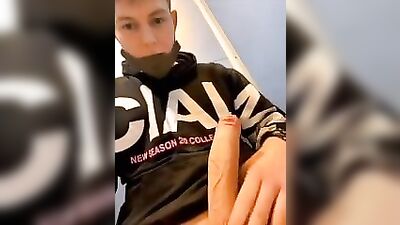 Straight in the Stalls! Hot Public Toilet Boys Gay Porn Action!