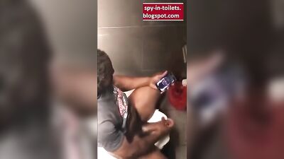 Black Toilet Spy: Big Dick Exposed!