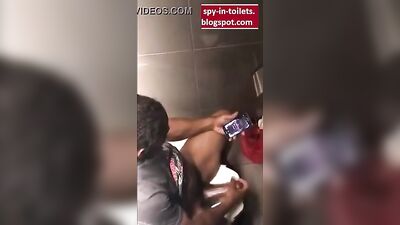 Black Toilet Spy: Big Dick Exposed!