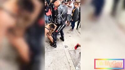 Public Sex Exposure: Oral Action with Huge Cocks in Public Spots!