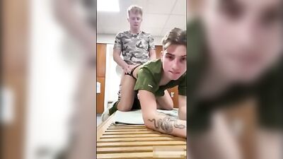 Quickie in the Locker room amateur twink boys