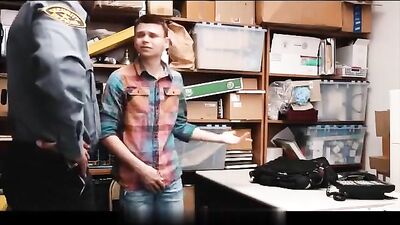 Gay Porn: Rough Justice Twink Caught and d by Store Detective