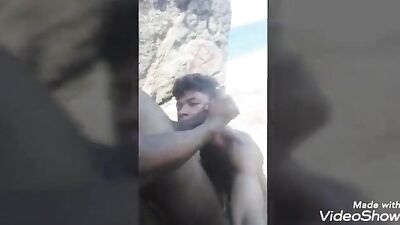 Beach Buddies: Black Teen Sucked Off by Brazilian Studs!