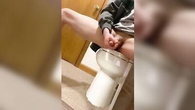 Shooting all over the bathroom mirror