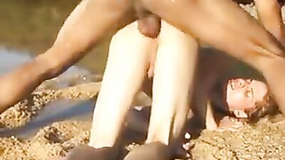 Gay Porn Videos: Dark-Skinned Buddy Fucks Skinny Twink by the River!