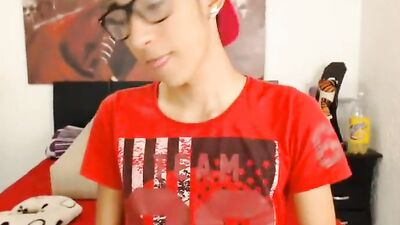 Latino Cum Show with Vibrator Dildo!