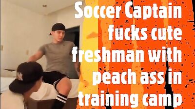 Sexy Soccer Captain Fucks Cute Freshman with Peach Ass in Training Camp