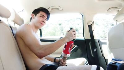 Gay Porn Car Jerking Toy Cum Shots Solo!