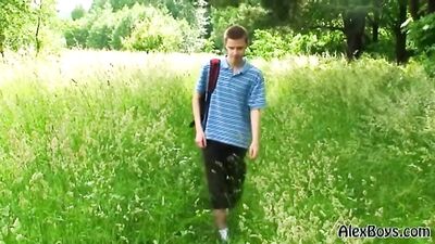 Lanky Teen Glade Walk & Wank