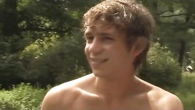 Gay River Bareback Adventures - Lads Cumming on the Bank!