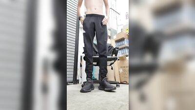 Gay Porn Teen Jerks at Work - Backroom Self Pleasure