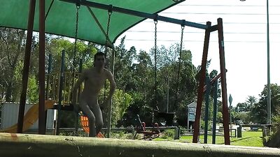 Uncut Twink With Massive Eyebrows Enjoys A Public Play With His Cock