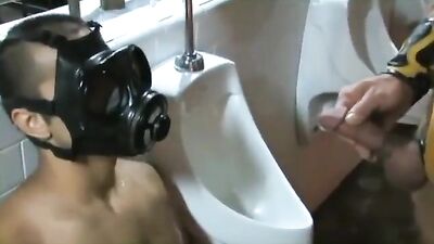 Pissing on a Masked Guy Fetish - Hardcore Gay Porn Video