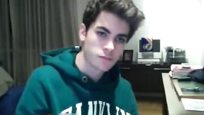 Hairy College Boys Porn in White Briefs - Masturbation & Cumshot Video!