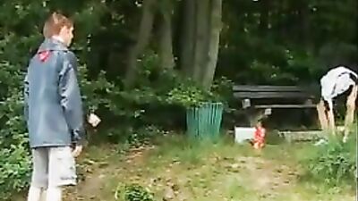 German Teen Scouts Fucking - Public Outdoor Action