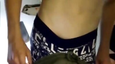 Young Twink Pulls Out A Monster Dick And Jerks It Hard - Cum In His Mouth!