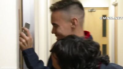 Football Team Captain Milked for Sperm Test - Frat Guys Handjob