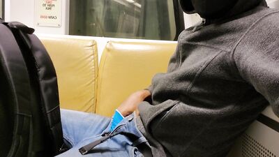 Subway Fun Black Twink Boys Porn Action Amateur Jacking Off!