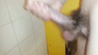 Horny Hairy Boys Expose Their Cocks in the Public Showers!