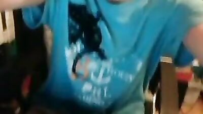 Boys porn with hairy bush dumps his load on his desk