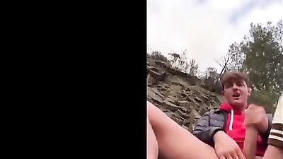 Outdoor Exposure: 2Boys Get Down & Dirty in Public!