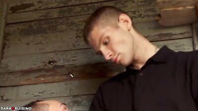 Young man fucked hard in public by black dicks