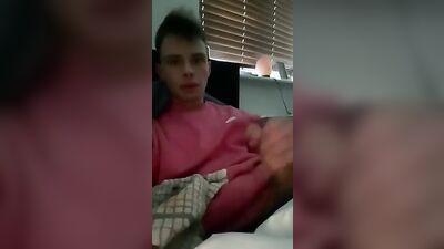 Pink Hoody Dirty Boy Cam Porn: Amature Solo trackies chav scally Sexy Shoots Cum!