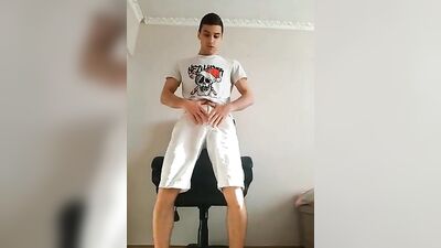 Gay Porn Debauchery: Dude Jerks Off All Over the House While Everyones Gone!