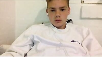 Nice big head on this boys porn dick to shoot his load with